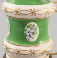 Porcelán asztali lámpa. Nem hozzávaló üveg búrával, Működik. 44 cm Kézzel festett