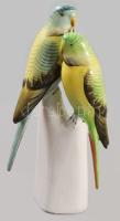 Hollóházi papagájok, kézzel festett porcelán, jelzett, hibátlan, m: 17,5 cm