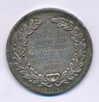 1937. "A RÁDIÓ ÚJSÁG Magyar nóta megzenésítési pályázata 1937" kétoldalas, ezüstözött fém emlékérem, "Berényi" gyártói jellel (38mm) T:XF, patina