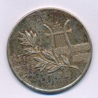 1937. "A RÁDIÓ ÚJSÁG Magyar nóta megzenésítési pályázata 1937" kétoldalas, ezüstözött fém ...