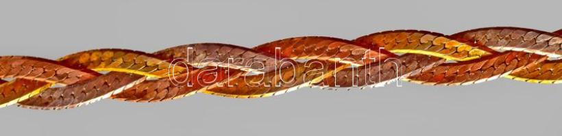 Aranyozott ezüst (Ag) fonott karlánc. jelzett 4,9 g 18 cm