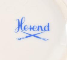 Herendi virágmintás szálváza. Jelzett, 2. oszt, hibátlan, m: 13 cm