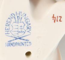 Herendi fülelő nyúl. Jelzett, kézzel festett, hibátlan, m: 9,5 cm