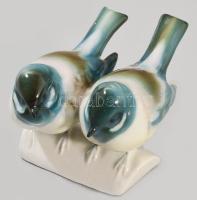 Zsolnay madárpár. Jelzett, hibátlan, 9x6x5,5 cm