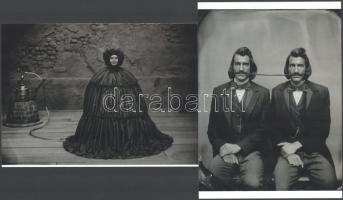 Zohár, Shimmel kelet-európai zsidó bevándorlóként alapította a Zohár-Stúdiót New Yorkban, cca 1860-1900 között működött, ez időben készült a tételben szereplő két felvétel, 2 db modern nagyítás, jelzés nélkül, 21x15 cm és 15x21 cm