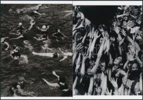 cca 1938 Munkácsi Márton (1896-1963) magyar - amerikai fotóriporter és fotóművész felvételei, a néhai Lapkiadó Vállalat központi fotólaborjának archívumából 2 db modern nagyítás, jelzés nélkül, 21x15 cm