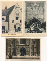 1930 Wien, Vienna, Bécs - 11 pre-1945 town postcards: buildings, interior