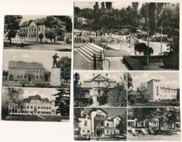 16 db MODERN fekete-fehér magyarországi város képeslap (1950-60-as évek) / 16 modern black and white...