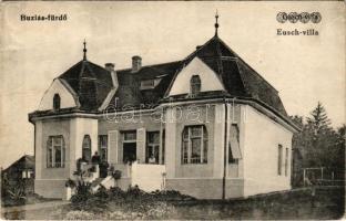 1914 Buziásfürdő, Baile Buzias; Eusch villa. Heksch Manó kiadása / villa (kopott sarkak / worn corners)