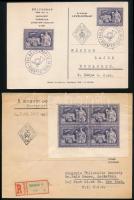 1949 Bélyegnap bélyeg és kisív 2 db FDC-n (22.000) / Mi 1065 stamp and mini sheet on 2 FDC's
