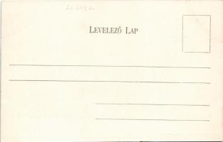 Buziásfürdő, Baile Buzias; vasútállomás, gőzmozdony, vonat. Nosek Gusztáv kiadása / railway station,...