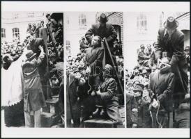 1946 Szálasi Ferenc nemzetvezető, miniszterelnök kivégzése, 1 db modern nagyítás, jelzés nélkül, 15x21 cm