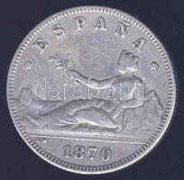 Spanyolország 1870. 2P (DE-M) Ag T:3 pici ph./k.