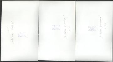 1974 A bohóc felesége (r: Nemere László) c. film forgatásán készült 7 db filmfotó. Kiss Júlia pecsét...