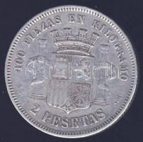 Spanyolország 1870. 2P (DE-M) Ag T:3 pici ph./k