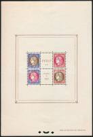 1937 PEXIP Mi block 3 (**Mi EUR 650,-) (a keret felső és alsó része falcos, a középrész kifogástalan / hinge on the frame)