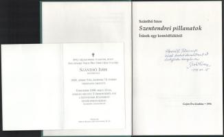 Szánthó Imre: Szentendrei pillanatok. Írások egy komódfiókból. A szerző, Szánthó Imre (1925-1998) fe...