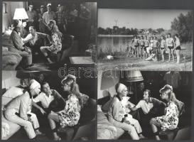 ca 1974 Nemere László (1928-2005) filmrendező Ismerkedők, Rutinműtét c. tévé filmjének 10 db werkfot...