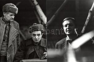 ca 1974 Nemere László (1928-2005) filmrendező Hat köpeny c. filmjének 8 db werkfotója, Kiss Júlia fo...