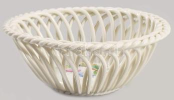 Herendi kosár alakú kínáló, jelzett, hibátlan, d: 13 cm