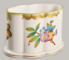 Herendi Viktória mintás cigarettatartó. Jelzett, kézzel festett, hibátlan, 9x6 cm