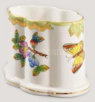 Herendi Viktória mintás cigarettatartó. Jelzett, kézzel festett, hibátlan, 9x6 cm