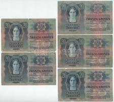 1913. 20K (5x) felülbélyegzés nélkül T:F,VG
Adamo K17