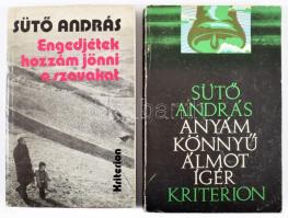 Sütő András 2 dedikált kötete: Anyám könnyű álmot ígér. Naplójegyzetek. + Engedjétek hozzám jönni a szavakat. Jegyzetek hómezőn és porban. Bukarest, 1976-1977, Kriterion. Kiadói papírkötés, kissé viseltes borítóval / kartonált papírkötés, kiadói papír védőborítóban. Mindkét kötet a szerző, Sütő András (1927-2006) Herder- és Kossuth-díjas erdélyi magyar író által dedikált.