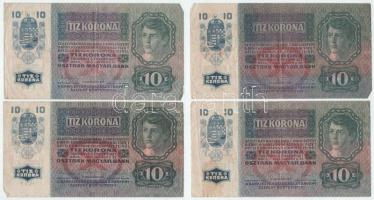 1915. 10K (4x) felülbélyegzés nélkül T:F,VG Adamo K11