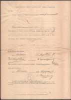 1923 Miskolc, tanoncszerződés 15K ínségbélyeggel és állami 2x5K+ 10K illetékbélyeggel