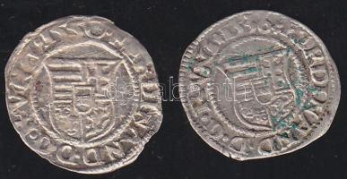 I.Ferdinánd 1526-1564. Denár Ag (2x) klf évszámmal T:3