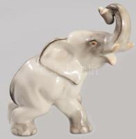 Herendi elefánt. Jelzett, kézzel festett, hibátlan, m: 8 cm
