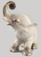 Herendi elefánt. Jelzett, kézzel festett, hibátlan, m: 8 cm