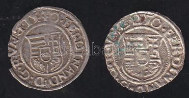 I.Ferdinánd 1526-1564. Denár Ag (2x) klf évszámmal T:3