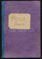 1948 Miskolc munkakönyv városi ujjáépítési illetékbélyegekkel + állami illetékbélyeggel