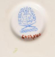 Herendi Viktória mintás körmös váza. Jelzett, kézzel festett, hibátlan, d: 10,5 cm, m: 10 cm