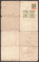 1924, 29 2 db anyakönyvi kivonat Budapest városi és állami illetékbélyegekkel