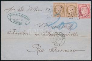1874 Levél Rio de Janeiroba / Cover to Rio de Janeiro