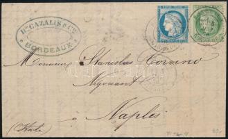 1876 Levél Nápolyba / Cover to Naples