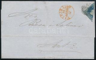 1867 Levél felezett bélyeggel / Cover with bisected stamp
