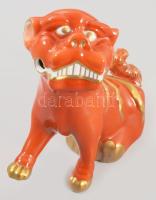 Herendi Foo kutya kapuőrző oroszlán figura. Jelzett, kézzel festett, hibátlan, m: 14,5 cm /// Herend...