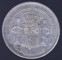 Spanyolország 1871. 5P Ag I.Amadeo T:3 ph
