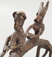 Dogra. Elefánt harcosokkal. Dél-India, cca XX. sz. eleje, bronz. Hibátlan, 21x17 cm