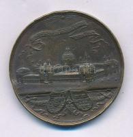 1885. "Az 1885iki Budapesti Országos Kiállítás Emlék Érme/ Rudolf trónörökös a kiállítás védnöke" kétoldalas bronz emlékérem, "Knopp és Steiner Budapesten" gyártói jelzéssel (30mm) T:VF,F, patina, peremhibák