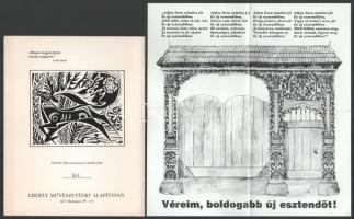 cca 1985-1990 Erdélyi művészettel kapcsolatos vegyes nyomtatványok, közte Kiss Dénes (1939-2013) Józ...