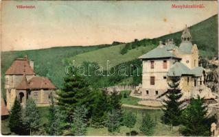 1916 Menyháza, Monyásza, Moneasa; villa részlet. Fái Károly kiadása / villas (Rb)