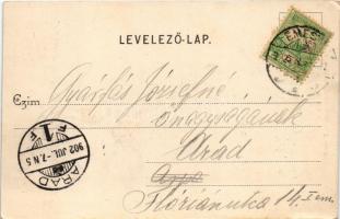 1902 Temesvár, Timisoara; Erdélyi laktanya kapuja. Polatsek-féle könyvekereskedés kiadása / K.u.K. m...