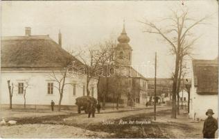 Sóskút, római katolikus templom, utcakép. photo