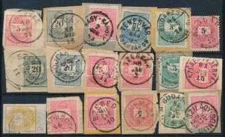 18 db krajcáros bélyeg szép / olvasható bélyegzésekkel