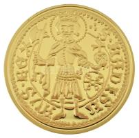 DN "A legértékesebb magyar érmék - Hunyadi János aranyforintjának replikája" aranyozott Cu emlékérem kapszulában, "COPY" jelzéssel (40mm) T:PP